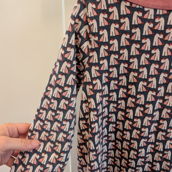 TEA Collection Girls Pink and Blue Unicorn Print Swing Dress Size 8 - Picture 5 of 6